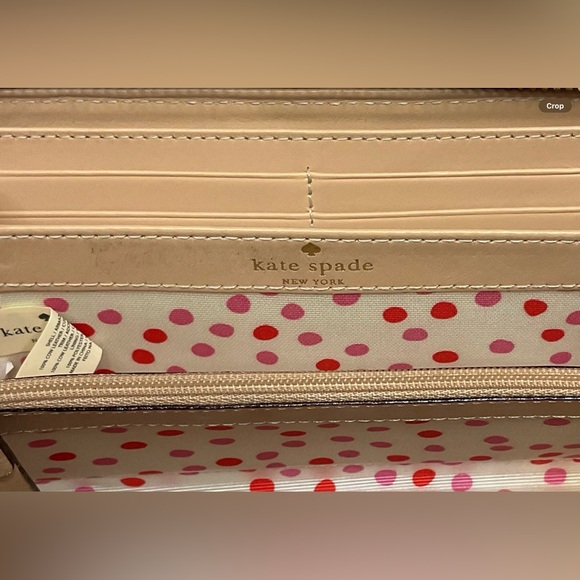 Kate Spade Neda Wellesley Pebbled Leather Zip Around Wallet - Holiday Blue -EUC - Picture 10 of 15